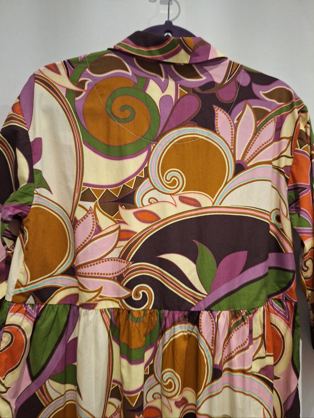 Maeve Anthropologie Tiered Bettina Midi Colorful Shirt  Dress - Picture 9 of 12